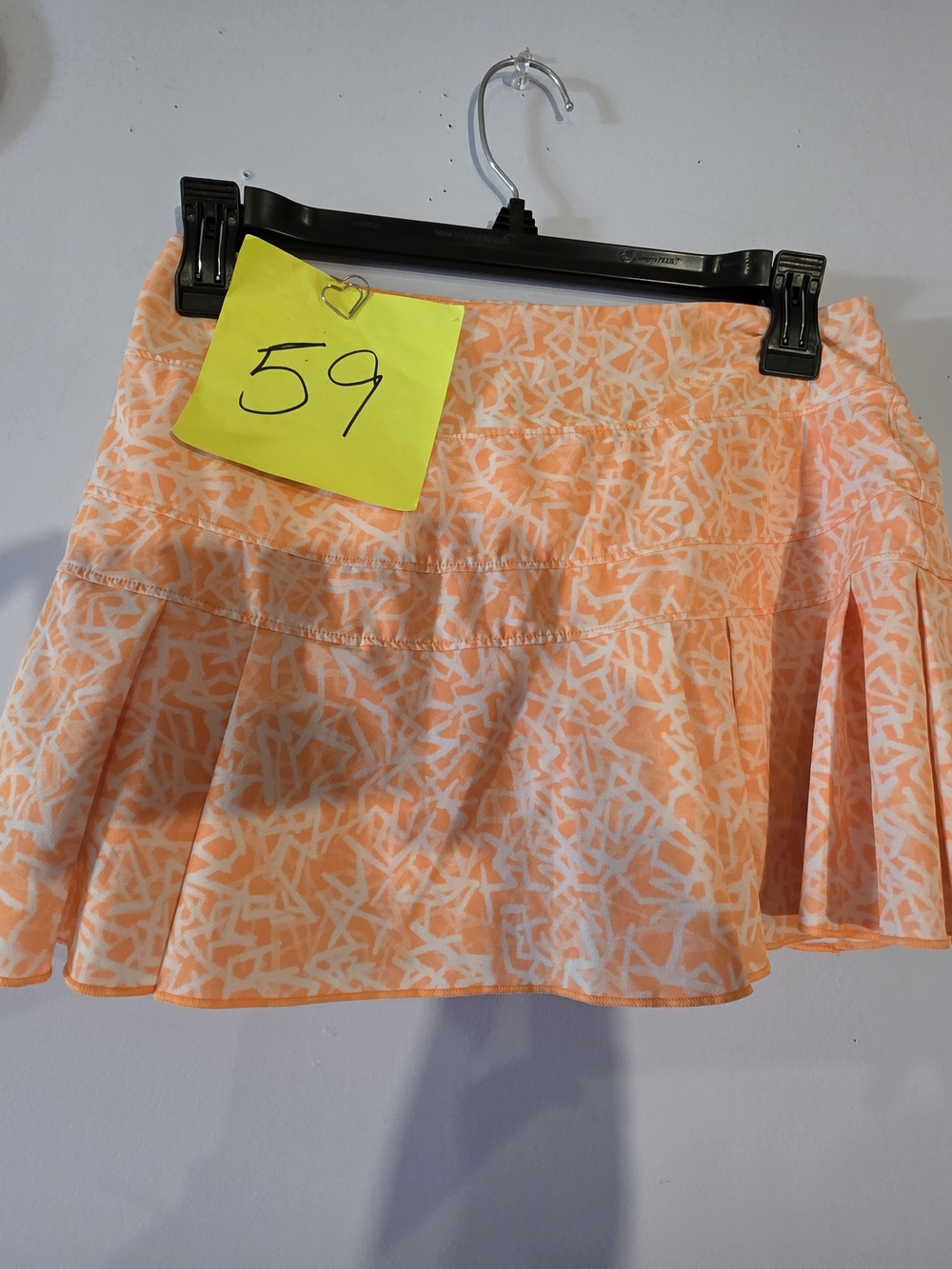 Nike One Dri-FIT Skort Size Xsmall Orange And White Tennis Skirt